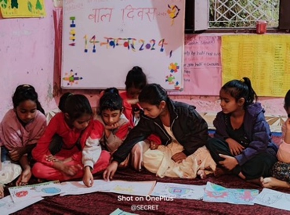 Children interacting in group activities at MVDA