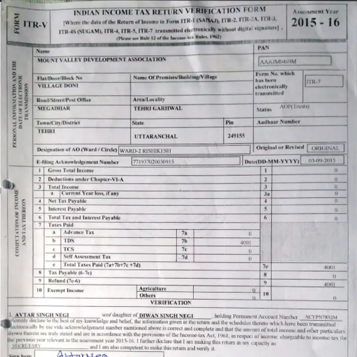 Assessment Year 2014–15